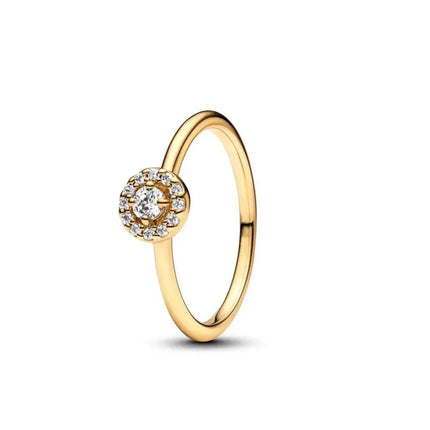 2025 Hot Selling Wholesale Gold Color Sun Heart Bow Size 6 7 8 9 Ring Rings For Trenday Women Jewelry 925 Sterling Silver