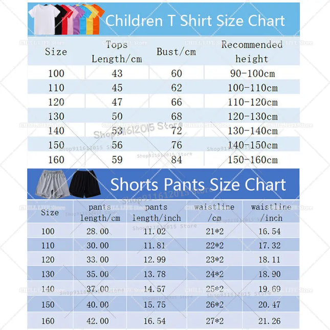Cute Pikachu Birthday Kids Clothes Set Pokemon Number T-Shirt Shorts 2pcs Children Tracksuit Summer Cartoon Boy Sportswear Suit