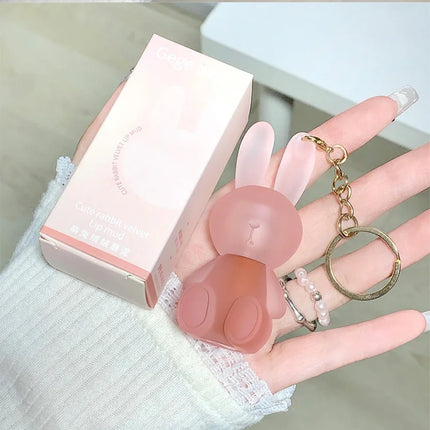 Gege Bear Rabbit Lip Glaze, Matte Velvet Lip Clay Long-lasting Color Non-drying Lipstick