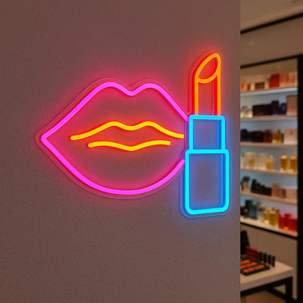 Cosmetics and Perfumes Neon Sign Business Shop Glow, Beauty, Makeup,  Love Yourself Shine Blush Pretty Decor