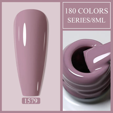 Parkson 8ml HEMA TPO FREE Color Gel Nail Polish Nude Pink Red Green Collection Nail Gel Polish Glitter Soak Off UV LED Gel