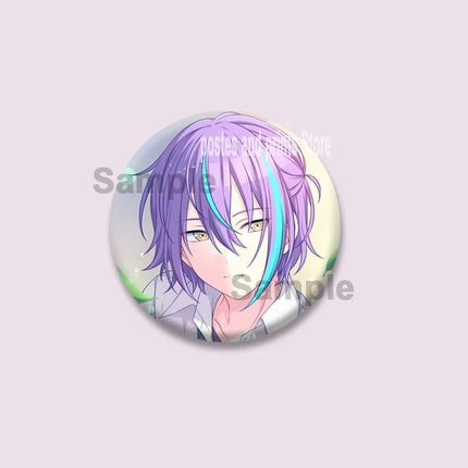 Anime Game Character Kamishiro Rui Pins PJSK Cartoon Round Brooches on Backpack Shirt Accessories Jewelry Badge Gift for Friends