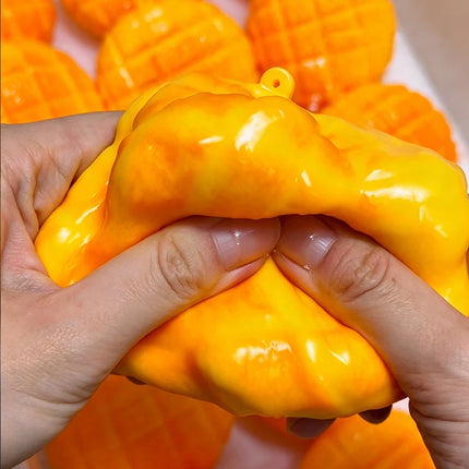 Homemade Pineapple Bun Squishy Squeeze Fidget Toys Soft Bread Building Block Filling Stress Ball Toys Sensory Anti Stress Toy