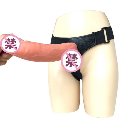Wearable Strapon Penis Realistic Anal Dildo Vaginal G Spot Stimulator Big Dick Strap on Buttplug Adult Sex Toy for Women Lesbian