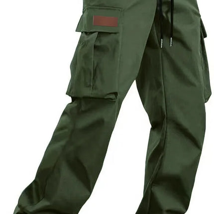 2026Mens Casual Jogger Pants Relaxed Fit Cargo Pants Drawstring Sweatpants Hiking Outdoor Twill Sport Pants