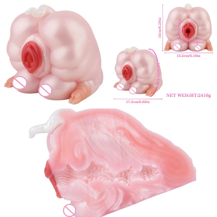 Big Animal Silicone Dog Mouth Male Masturbator Pocket Pussies Stroker Soft Deep Throat with 3D Textured Realistic Sex Toy ForMan