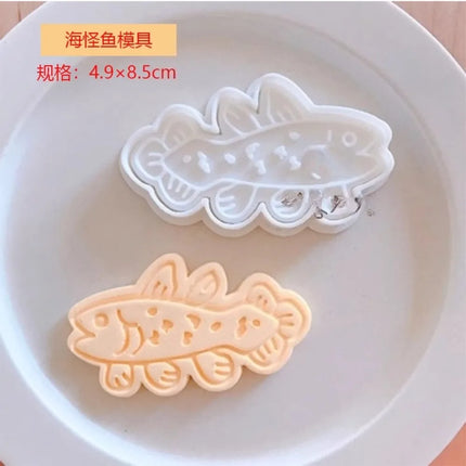 Ocean Animals Cookie Cutter Shell Conch Seal Sea Monster Fish Cookie Mold Marine Organism Biscuit Mold DIY Biscuit Baking Tool