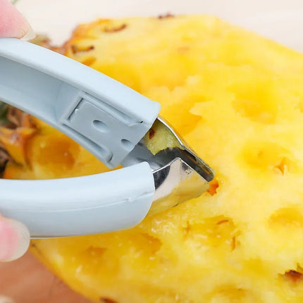Kitchen Stainless Steel Pineapple Eye Corer Fruit Vegetable Knives Stem Remover Clip Strawberry Huller Peeler Tweezers Gadgets
