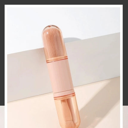 Portable Powder Blusher Brush With Cover 4 in 1 Travel Small Set Makeup Eye Shadow Telescopic Multi-Function Mini Makeup Tool