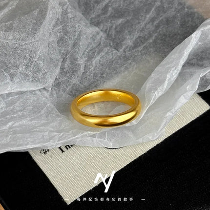 Pure Gold Classic Plain Band Women's 24K Gold AU999 - Perfect Arc, Timeless Treasure, Collection Worth