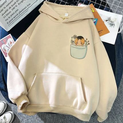 90s Japanese Anime Haikyuu Hoodies Women Funny Karasuno Fly High Graphic Streetwear Winter Warm Fashion Male Sweatshirts Unisex