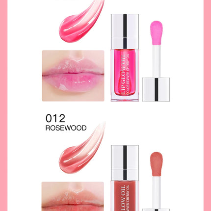 Crystal Jelly Moisturizing Lip Oil Plumping Lip Gloss Makeup Sexy Plump Lip Glow Oil Tinted Lip Plumper