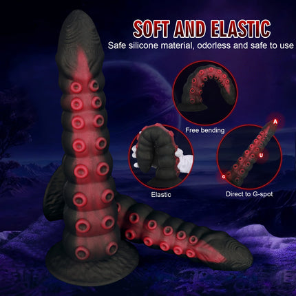 New Tentacle Anal Plug Mixed Color Alien Dildo Soft Huge Butt Plug Suction Cup Anal Toys Vaginal Anal Dilator Sex Toys Women Men
