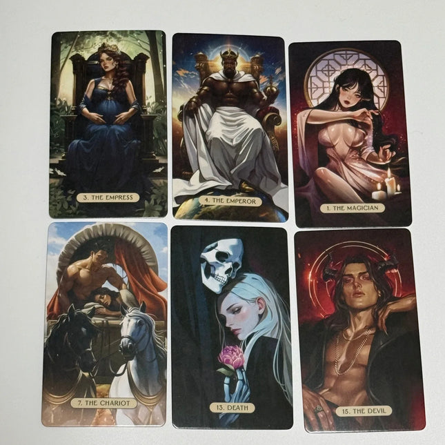 The Love and Lust Tarot English Version 78-Card Deck for Passion, Intimacy & Soulful Love Readings 10.3*6cm