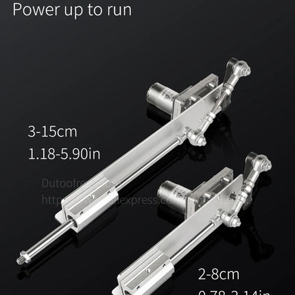 Remote Control Telescopic Linear Actuator 3XLR Connector with Suction Cup Bracket Big Adjustable Stroke 6-20cm/3-15cm for DIY
