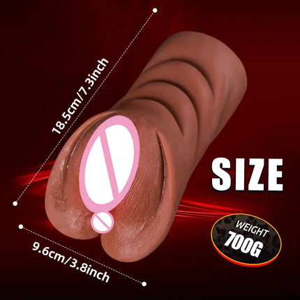 3D Deep Throat Artificial 3-in-1 Male Masturbation Cup Real Pocket Pussy Man Penis Stimulate Realistic Vagina Oral Blowjob Sex Toys