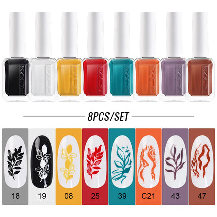 11ml Nail Stamping Polish Set Colorful Nail Art Drawing Printing Semi Permanent Lacquer Nail Art Plates Stamping Varnishes Tool