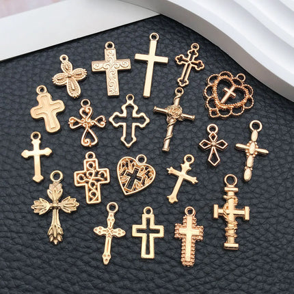 20/100 Styles Antique Silver Crosses - Perfect for Handmade Jewelry like Necklaces, Bracelets & Earrings"