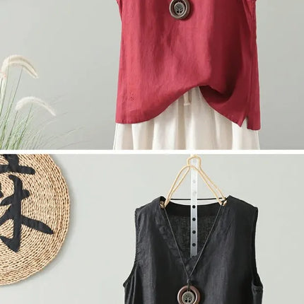 Retro Han Hanma Svel Strap Vest Women's Inner Summer Overhead Base irt  Casual Versatile Slimming Top