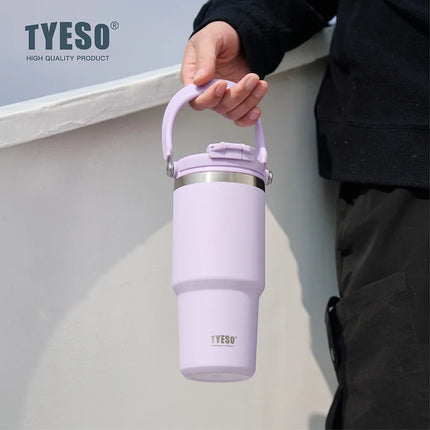 TYESO 600/900/1200ML Travel Coffee Mug Stainless Steel Double Walled Vacuum Water Bottle Tumbler Thermo Bottle Insulated Cup