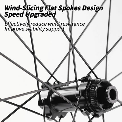 Carbon Wheelset 700c Ratchet System 36T Disc Brake Cyclocross Wheels Center Lock 30/40/50mm Wheels for Cycling Gravel Bike
