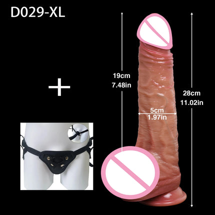 Realistic Dildo for Women Gay Skin Sliding Foreskin sexmachine Dick Anal Masturbators Strapon Big Penis Dildos Adult Sex Toys 18