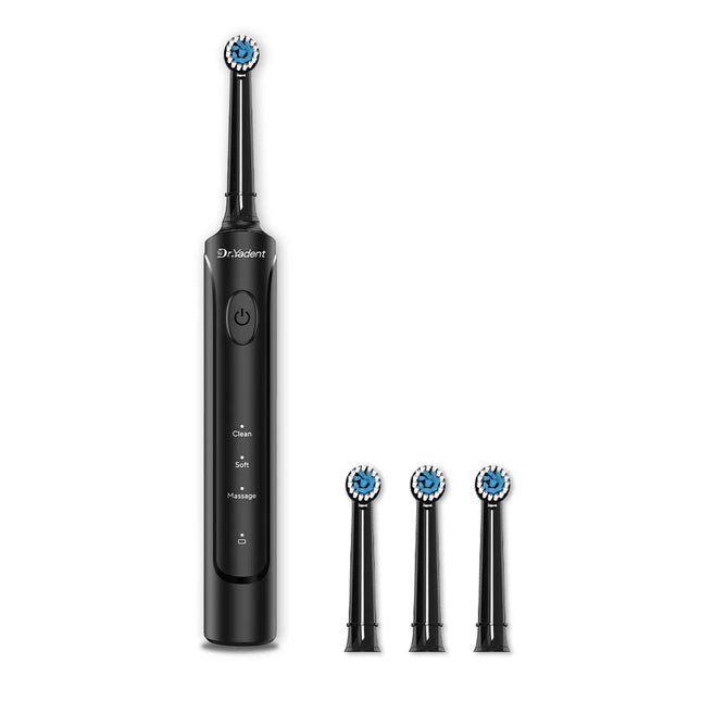 DrYadent Rotating Toothbrush YD2233 2mins Smart Timer with 3 Intelligent Modes Long-Lasting Usage with 4 Brush Heads Gum Care