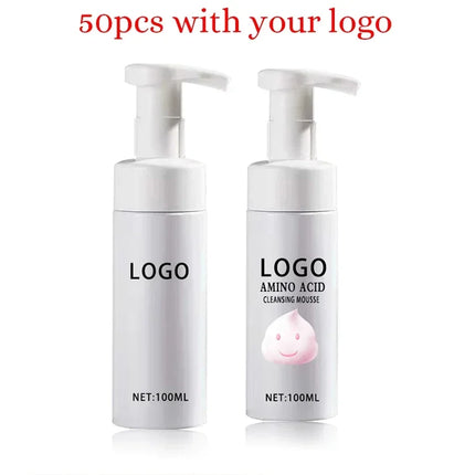 Custom Logo Camellia Cleansing Mousse Private Label 100ml Moisturizer Powerful Makeup Remover Foaming Amino Acid Unisex Cleanser