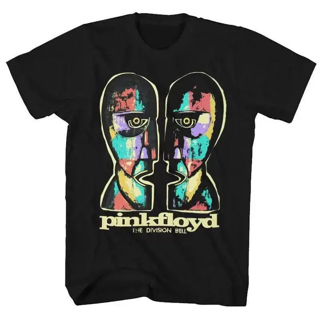 Punk Rock Band Print Tops Pink Floyd Print Round-neck T-Shirt Retro Casual Streetwear Sports Cotton Short Sleeve Unisex