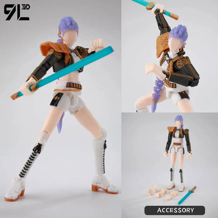 9L3D Printed Indomitable Hero Tech Jacker Lucky13 Action Figure Dummy13 Multi-Jointed Collectible Model Toy T13 Birthday Present