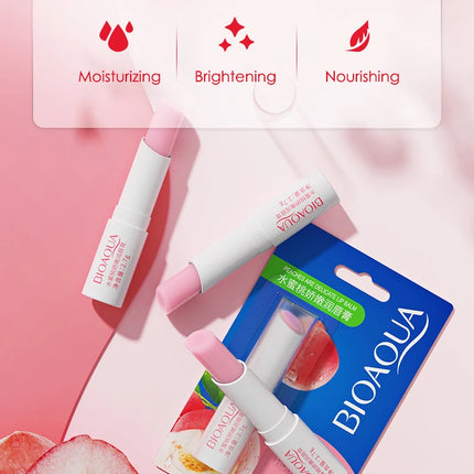 BIOAQUA Natural Fruits Lip Balm Moisturizing Jelly Nourishing Anti Wrinkle Lipstick Non-Stick Long-lasting Lips Care