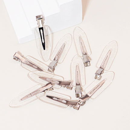 10pcs seamless fashion girl transparent hair clips, makeup facial accessory clips styling hair clips Special for real hair wigs