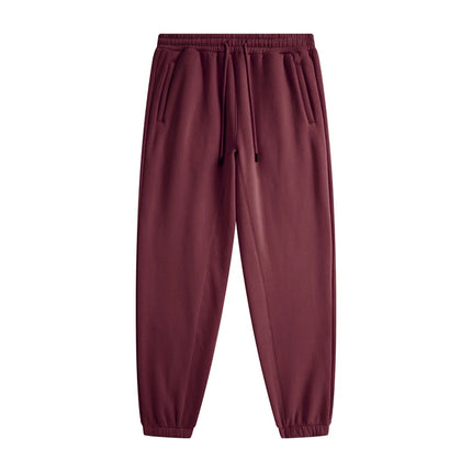 ZODF Trendy Men 345gsm Fleece Sweatpant Unisex Solid Color Loose Retro Hip Hop Winter Joggers Pants Brand Clothes HY0005