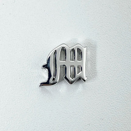 Unique Real 925 Sterling Silver Old English Letter A-Z Initial Charm Pendant For Women Girls Men Spiriti Jewelry Gift For Friend