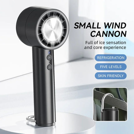 Lenovo Handheld Small Fan Refrigeration Air Conditioner Portable Silent Highspeed Led Display High Wind Power USB Charging Fan