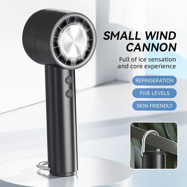 Lenovo Handheld Small Fan Refrigeration Air Conditioner Portable Silent Highspeed Led Display High Wind Power USB Charging Fan