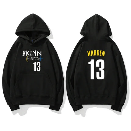 Basketball Printed Hoodie Street Autumn Long Sleeve Hoodie Men Fashion Harajuku Clothing Solid Color Personality Long Sleeve Top