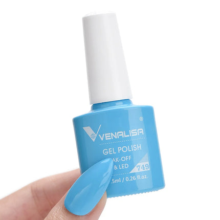 #758 Milky White Venalisa Nail Gel Polish Pearl Color Fall Nails TPO Free Long Wear Diamond Top Soak Off UV LED Gel Nail 7.5ml