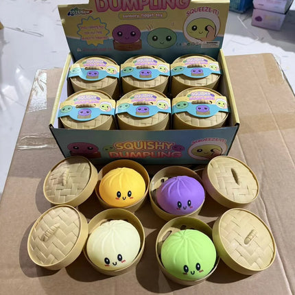 @Soft Maltose Dumpling Squishy: Transparent Colorful Squeeze Toy, ASMR Stress Relief Ball, Sensory Fidget Toy for Kids Adults