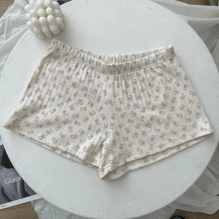 Sweet Floral Print Eyelet Bow Cropped Vests Women Cotton Casual Slim Lace Trim Tank Tops Vintage Preppy Style Cute Camisole Y2K