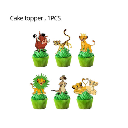 Lion King Birthday Party Decoration Simba Tableware Plate Cup Balloon Set Banner Backdrop Gift Bags Sticker Kids Party Supplies