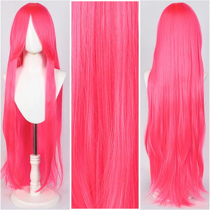 Long Straight Cosplay Wig 100CM Multiple Colors Pink Blonde Black Anime Costume Wig Universal Synthetic Cos Wig Daily Party Wig