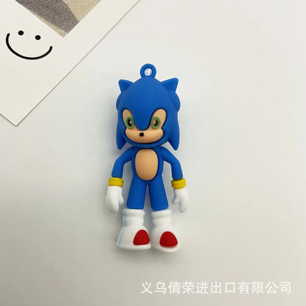 Sonic Keychain PVC Charm - Cute Car Bag Decoration Gift / Sonic Keychain PVC - Car Bag Decoration Gift