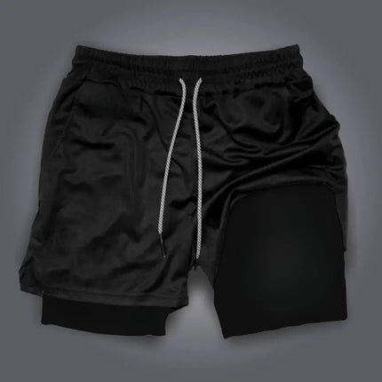 2025 One Piece Luffy Anime Mens Gym Shorts Summer Y2k Streetwear Fitness Sports Pants Breathable  Double-layer Shorts Sportswear