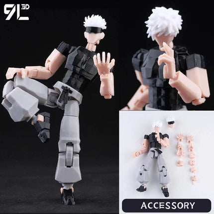 9L3D Invincible T13 Mark RedWhite Suit Dummy13 Anime Action Model Multi-Jointed Figure Superhero Toys Gift For Lover 14cm Height