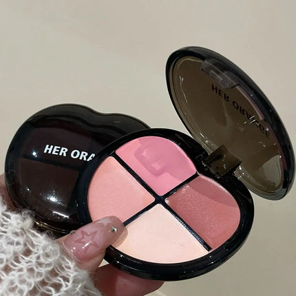 Herorange Sweetheart Blush Cream｜Four Colors in One, Delicate and Skin-Friendly, Brightens and Contours with Full Vitality