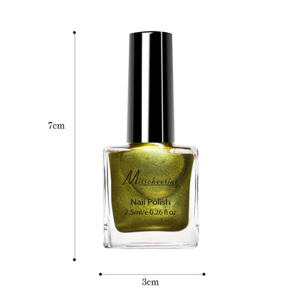 7.5ml Metallic Mirror Effect Nail Polish No UV/LED Light Required Quick-Drying Suitable For Nail Art Decoration  DIY Nail Design