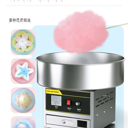 Commercial Cotton Candy Machine New Cotton Sugar Floss Making Machine Stainless Steel Electric DIY Candy Cotton Maker