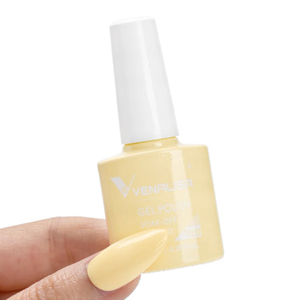 #758 Milky White Venalisa Nail Gel Polish Pearl Color Fall Nails TPO Free Long Wear Diamond Top Soak Off UV LED Gel Nail 7.5ml