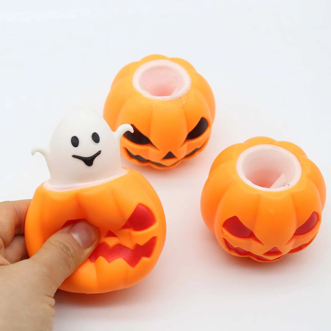 Pumpkin Squishy Fidget Toys Stress Relief Halloween Decompression Toy Funny Ghost Pinch Squishies Anti-stress for Adults